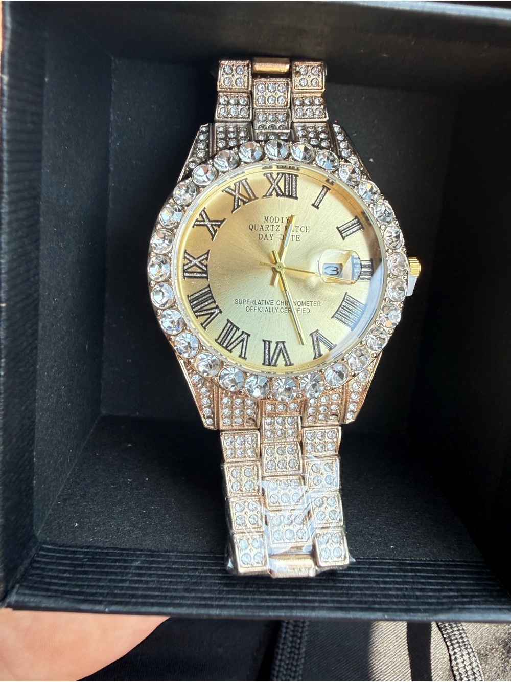 Gold Crystal-Accented Women’s Bracelet Watch - Style